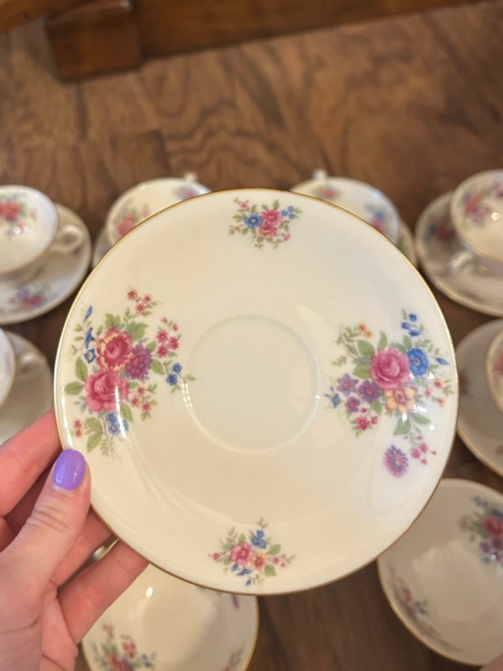 Lenox Aurora L-347 Tea Cup and Saucer - Picture 3 of 4